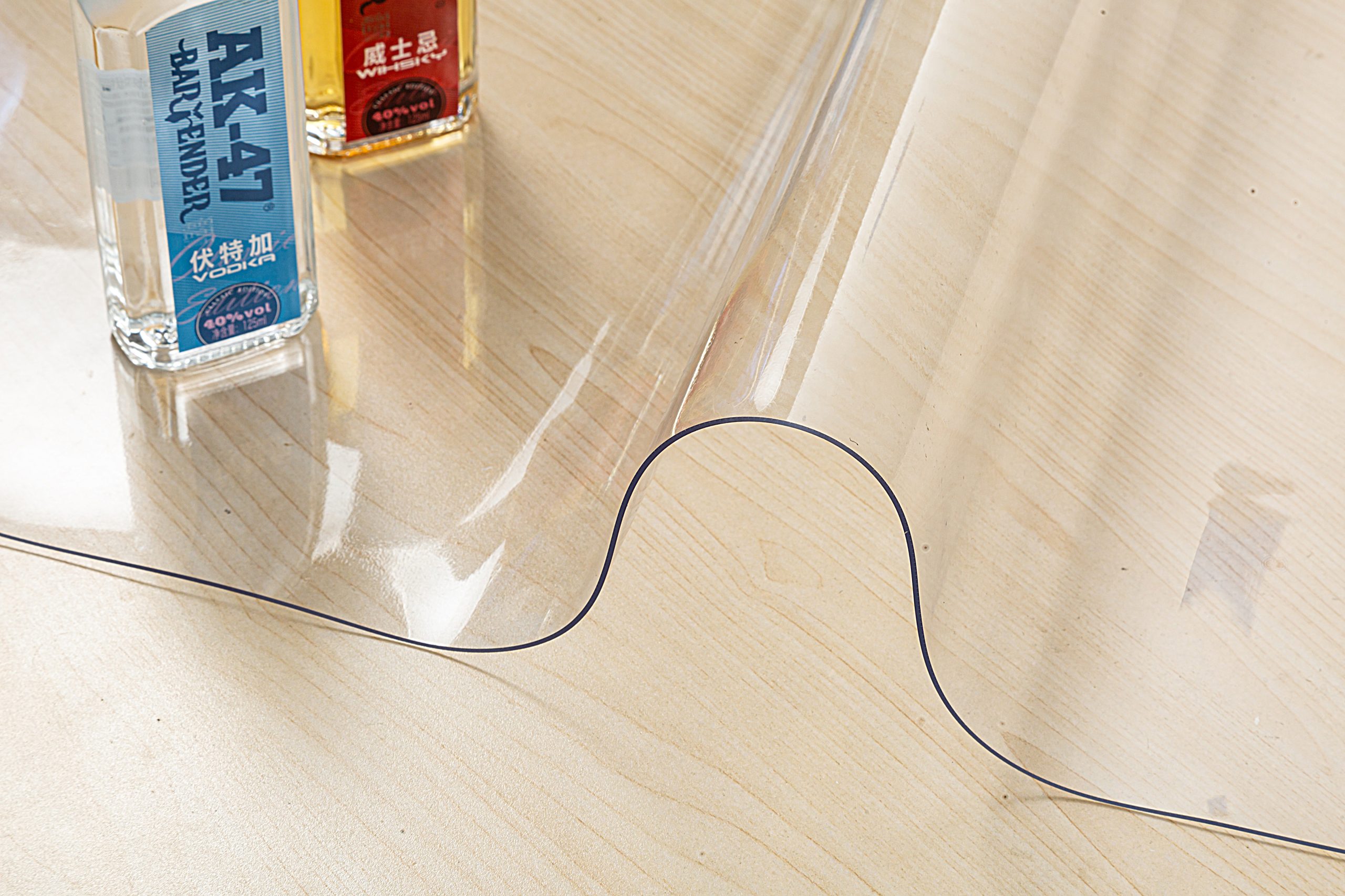 Customized transparent crystal plate PVC high permeability soft glass coil